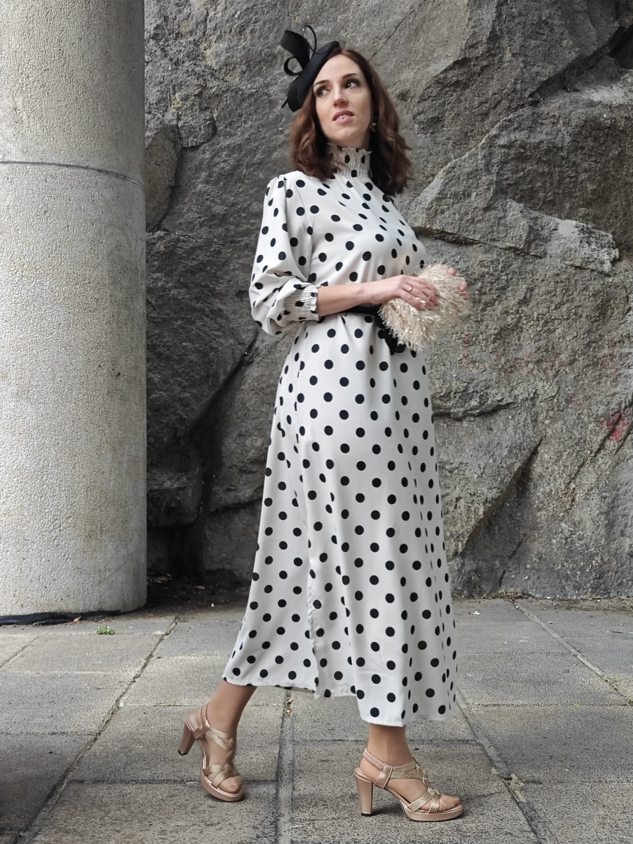 VESTIDO LUNARES LOLITA hueso