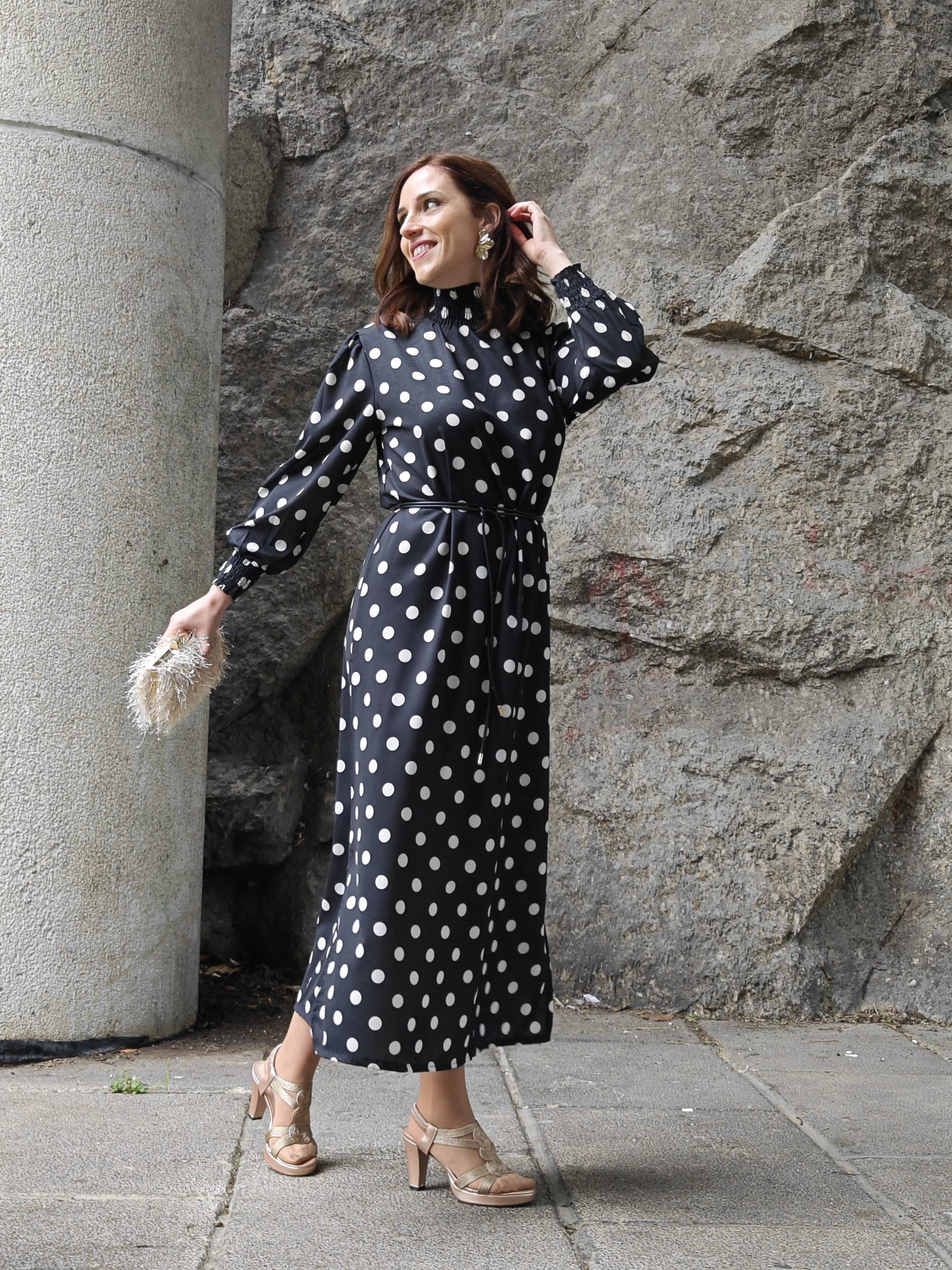 VESTIDO LUNARES LOLITA negro