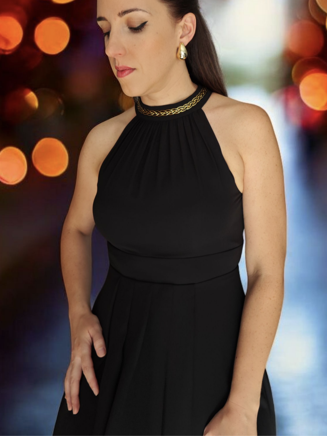 VESTIDO MÓNACO CUELLO HALTER - Imagen 4